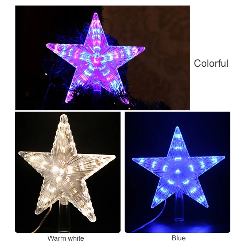 

Christmas Stars Multicolor Christmas Tree Topper Decorations For Home