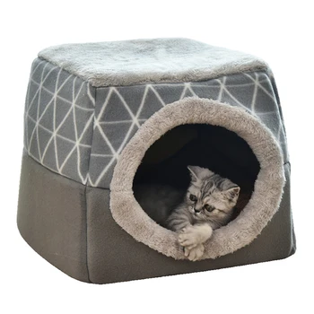 

2 In 1 Soft Anti Slip Indoor Winter Warm Easy Clean Washable Portable Foldable Relax Dog Cat Windproof Pet Bed Sofa House Home