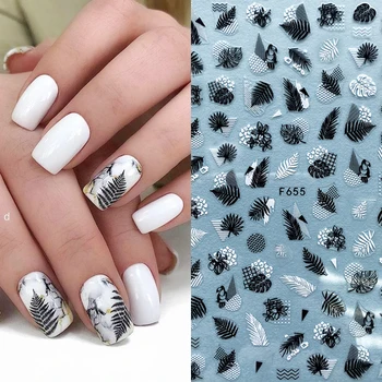 

Laser Shinning Nail Art Sticker Holographics 3D Transfer Sticker Decals Summer Series Slider Wrap Tips Nail Art Decoration