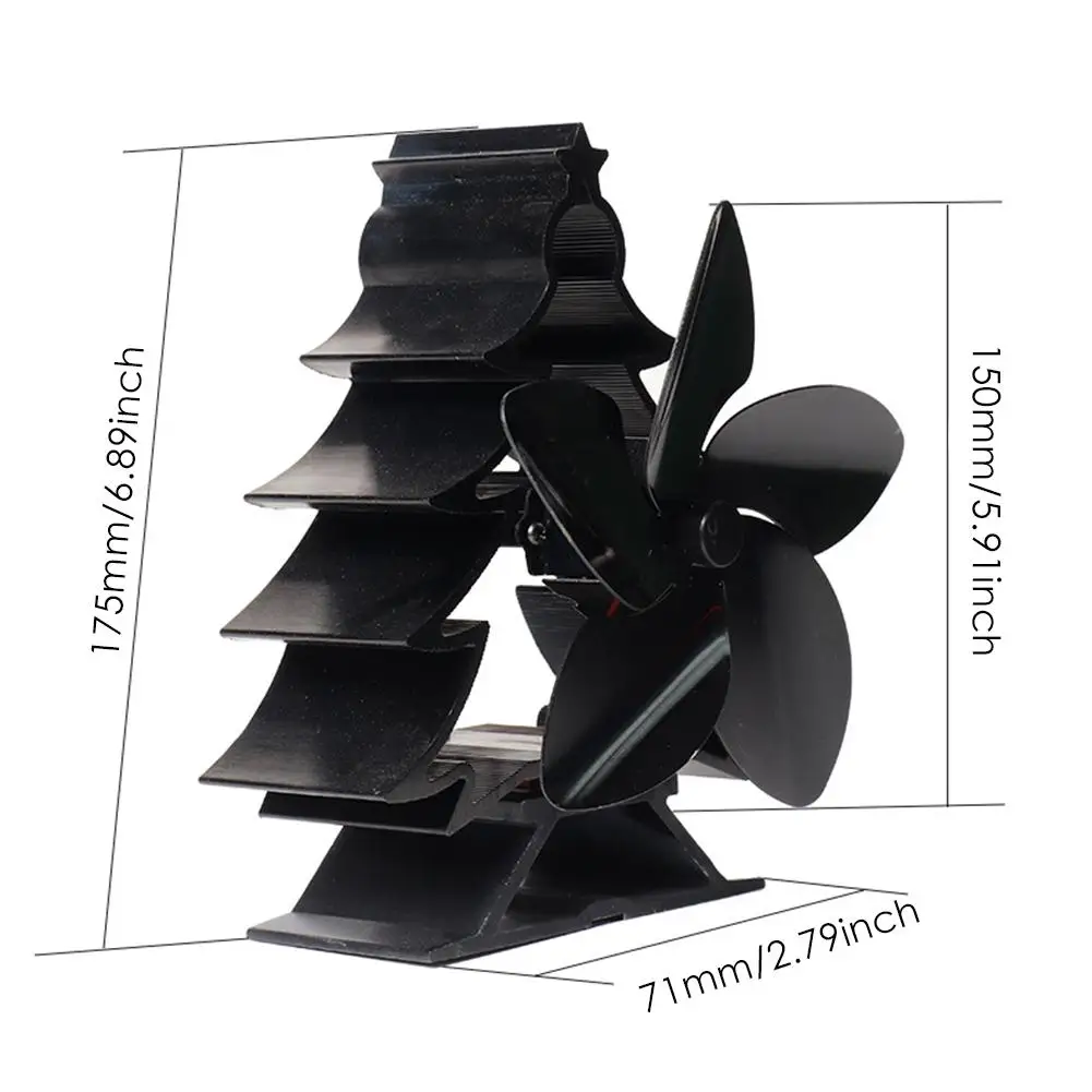 2020  Newest  High Temperature Heat Fireplace Fan No Electricity Smart Energy Saving Heat Powered Stove Fan Home Suppiles