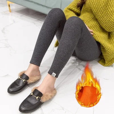 Explosion models maternity clothes autumn and winter plus pregnant thickening stomach lift comfortable leggings pregnant trouser