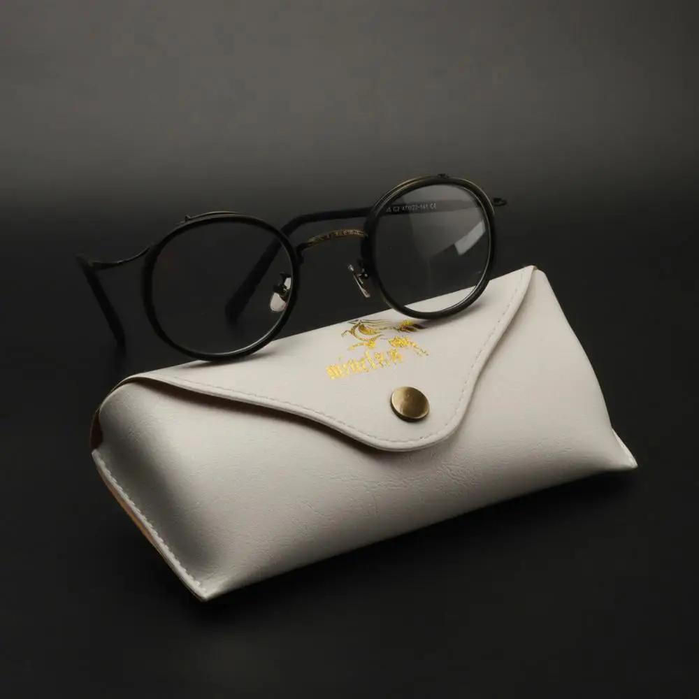 MINCL/маленькая круглая оправа, мужские и женские очки для чтения, очки для дальнозоркости, винтажные леопардовые очки, оправа, круглые очки для чтения NX - Цвет оправы: gun