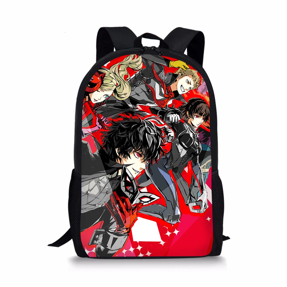Persona 5, школьная сумка для детей, для девочек и мальчиков, черный, красный рюкзак, крутая Р5, Джокер, сумка-кошелек с принтом, Детская сумка для книг, Mochila, дорожная сумка