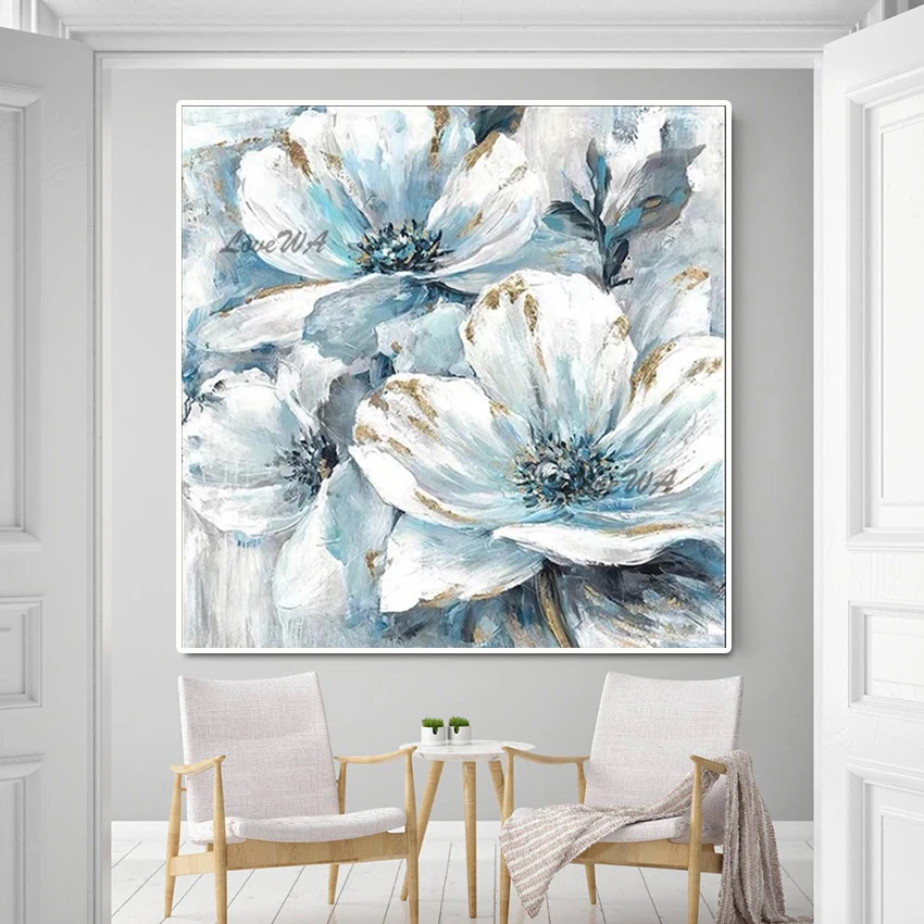 Love Wall Art 100% Handmade Oil Painting On Canvas Modern Abstract Flowers Wall Picture Paintings Living Room Home Decoration