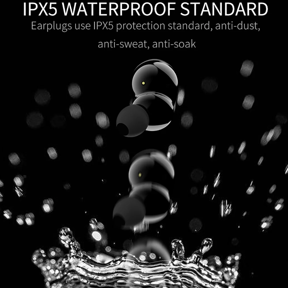 WA02 TWS 5,0 Bluetooth наушники IPX5 водонепроницаемые настоящие беспроводные наушники гарнитура с шумоподавлением наушники с зарядным устройством