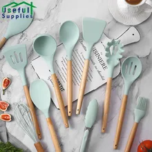 

Silicone Nonstick Cookware for Kitchen Set Pot Shovel Soup Spoon Tableware for Home Cooking Items All for Kitchen Accessories