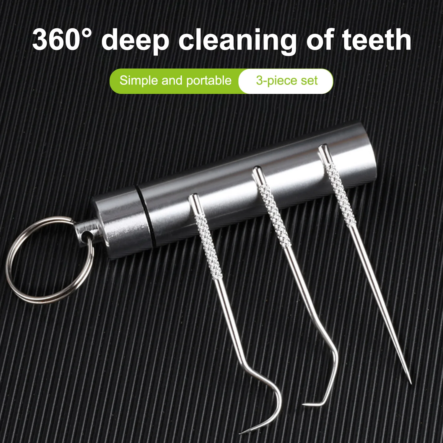 3Pcs Toothpicks Pocket Set Outdoor Edc Portable Multi-Purpose Toothpick Fruit Fork Camping Tool Toothpick Storage Tube