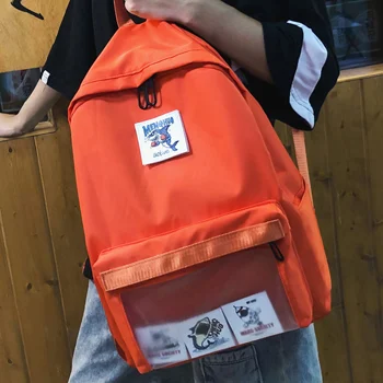 

JOYPESSIE Waterproof Nylon Backpack Women Bag Transparent Student School bag Fashion for Teenager Girls School Backpack Mochila