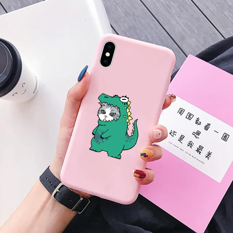 Lamocase Cartoon Dinosaur Phone Case For Huawei Honor 9 10 lite 8A 8S 8X 8C 7A 7C 7S 7X 6S 6C 6A 5C 5X Soft Silicon Back Cover
