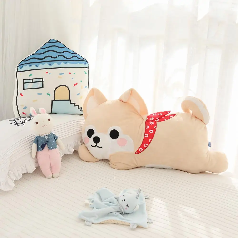 70 90cm Cartoon Shiba Inu Dog Plush Throw Pillow Giant Stuffed Bed Cushion For Kid Bed Decor Cute Sleeping Toys For Gild And Boy Stuffed Plush Animals Aliexpress