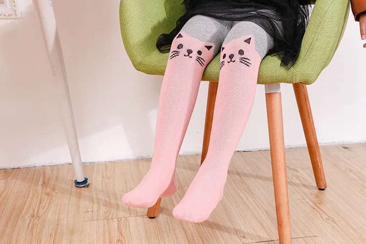 Новинка года; стильные нескользящие носки с двойным шаговым швом для малышей; сезон весна-осень белые хлопковые носки с рисунком для девочек Разноцветные детские носки