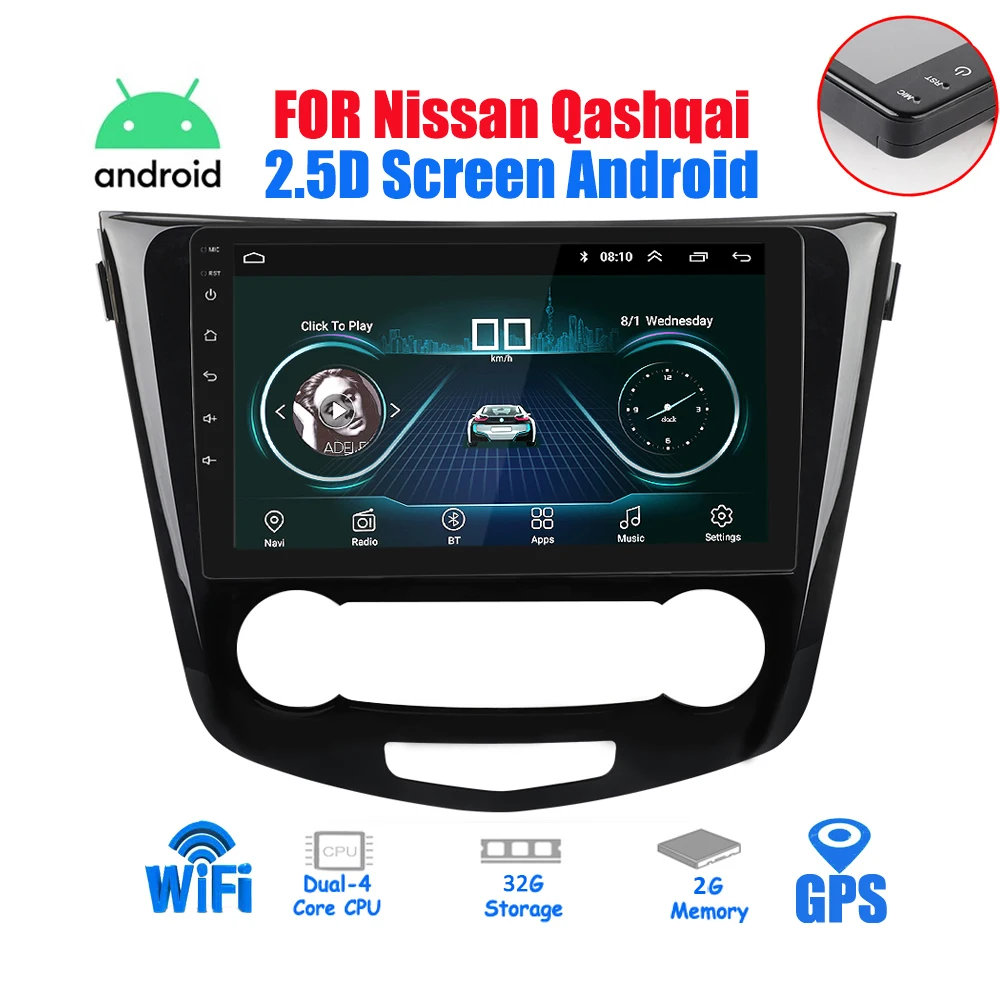 10 1 &quot2 din Android 9 автомобильное радио для Nissan X Trail Qashqai 2014 2017 Автомобильный