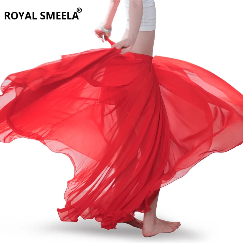 Новинка 720 градусов Красивая пряжа танец живота юбка профессиональный полный танец живота платье представление костюм одежда юбки