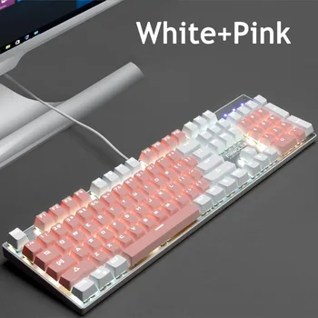

NEW 104 Keys RGB Backlit Mechanical Keyboard USB Wired Computer Ergonomic Gamer Gaming Keyboard For PC Desktop Blue Switch