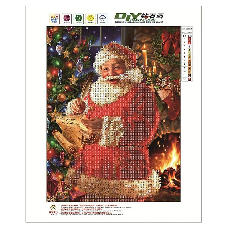 Горячая 5D Рождественская Алмазная вышивка Алмазная DIY картина Санта Клаус вышивка крестиком