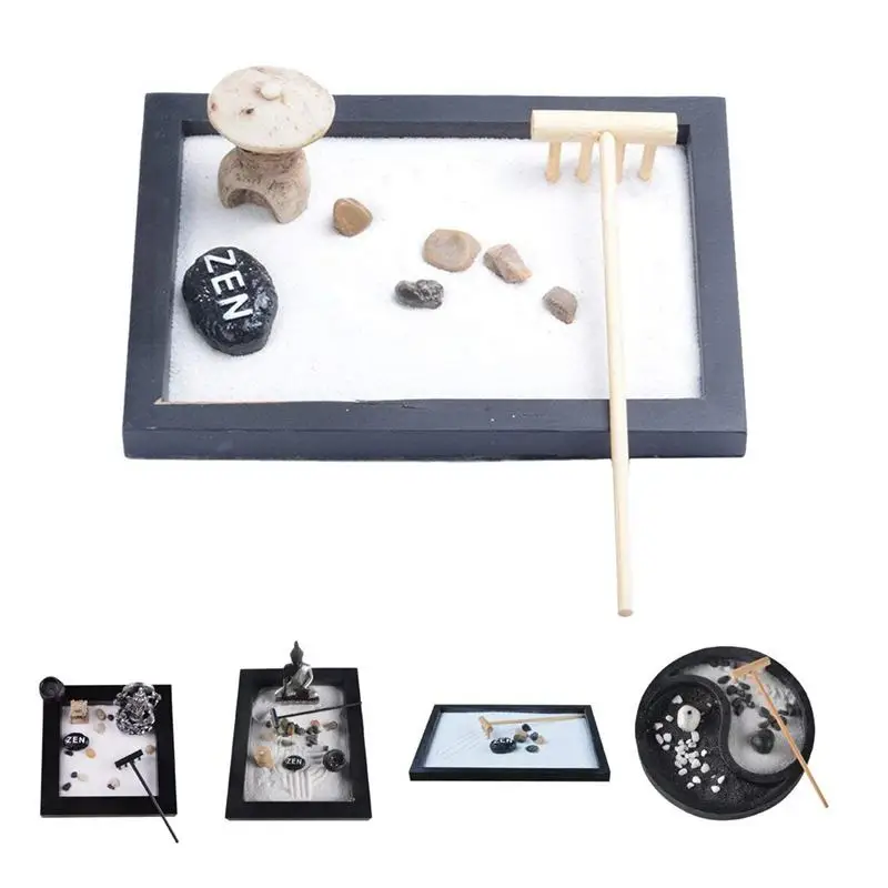 Японский Настольный сад Karesansui Mini Zen с погремушками и песчаной отделкой для дома