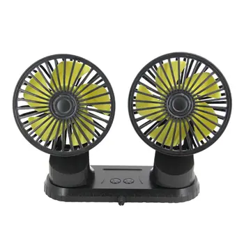 

Dual Head Car Dashboard USB Fan Three Speed Control USB Fan for SUV Boat Office