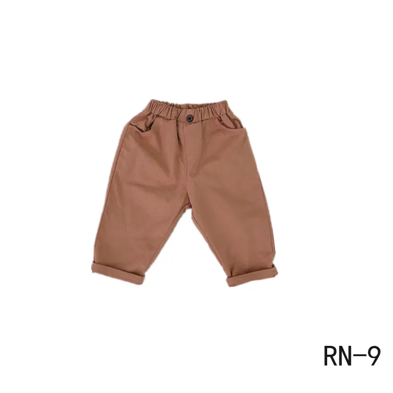 Детская одежда г. Осенние детские штаны однотонные корейские штаны повседневные хлопковые брюки для девочек детские шаровары унисекс с эластичной резинкой на талии