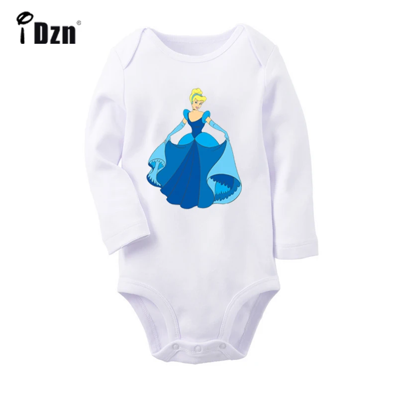 YbBaby752WC Дизайнерский Костюм принцессы Золушки для новорожденных; боди с длинными рукавами для малышей; комбинезон; хлопковая одежда; подарок - Цвет: YbBaby752WC