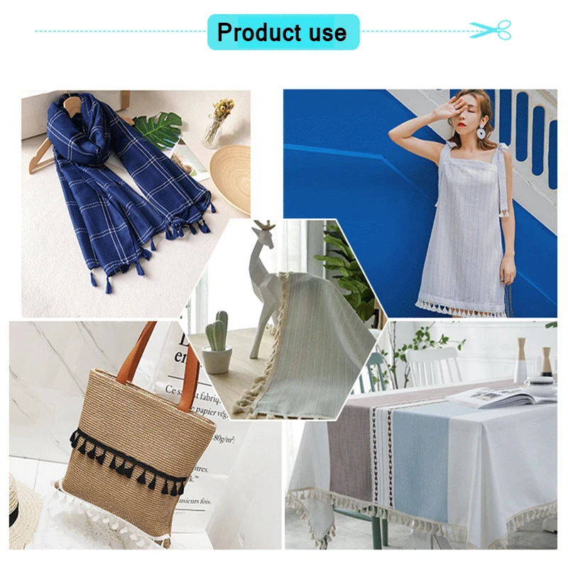 10Yards Lace Ribbon Tassel Fringe Cotton Ethnic Lace Trim Ribbon Sewing Dress Garment Curtain DIY Handmade Craft Accessories