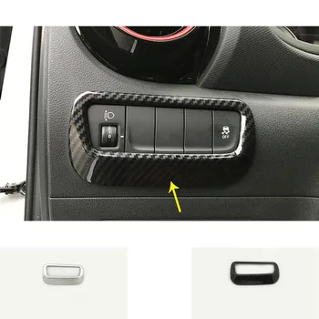 

Car Sticker Front Headlight Light Left Center Control Switch Button Trim Frame For Hyundai Kona Encino Kauai 2017 2018 2019 2020