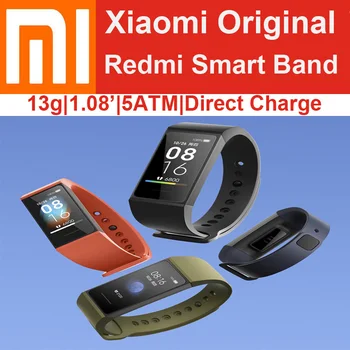 

Original Xiaomi Redmi Smart Band Bracelet Wristbands 13g Direct Charging 5ATM 1.08 Bluetooth 5.0 Heart Rate Sleep Sports 14 days