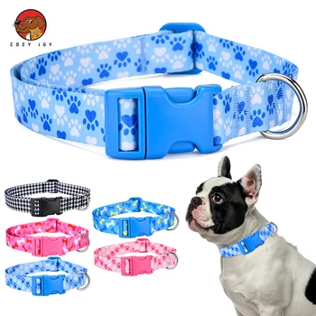 

High quality nylon pet collar suitable for small and large dogs and cats pet golden retriever German shepherd