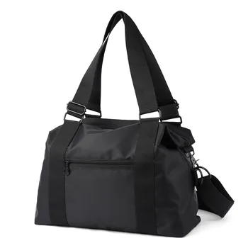 

Ougger Large Waterproof Travel Bag Claassic Shoulder Men's Messenger Bags Black Oxford Casual Simple Fitness Bags for Outdoor