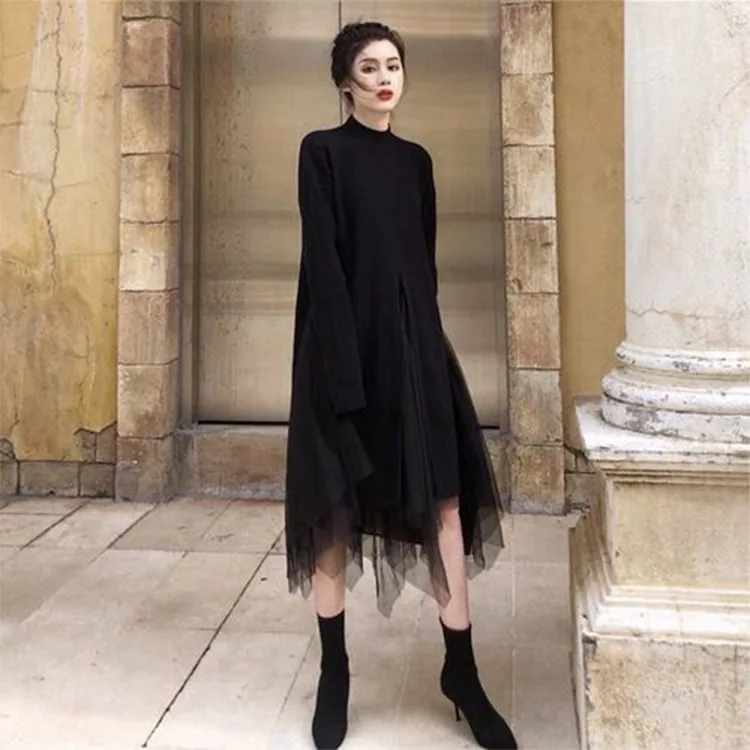 Late Autumn Playful Western Style Slimming Long Skirts Skirt Goddess-Style Sweater And Skirt Two-Piece Set Women's Spring And Au