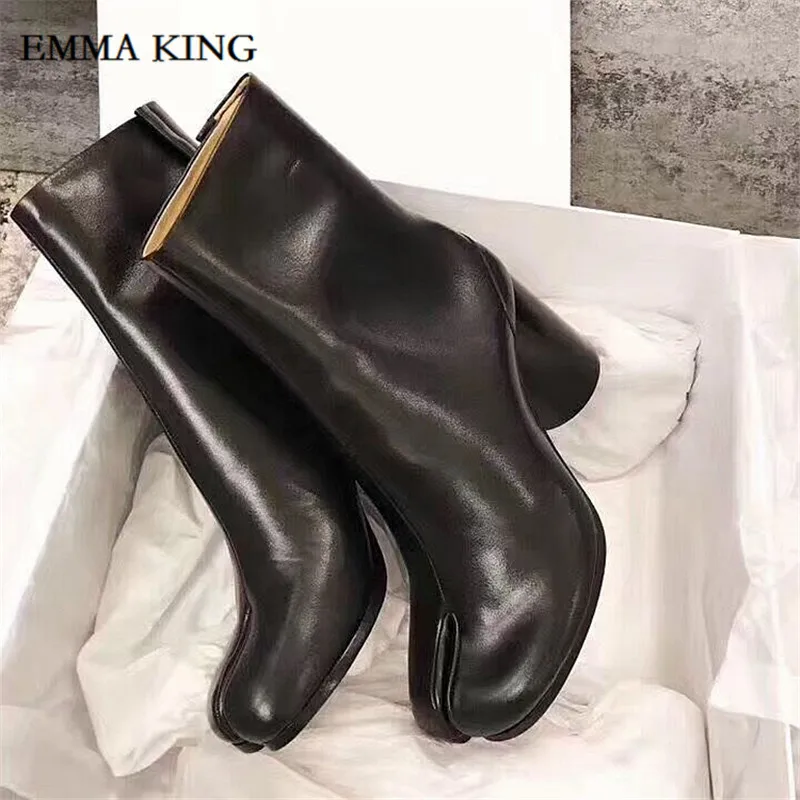 picture shows Emma king/удобные блестящие кожаные ботильоны; Feminina; Роскошная обувь на высоком каблуке; Botas Mujer Feminina; ботильоны на толстом каблуке для вечеринки - Цвет: picture shows