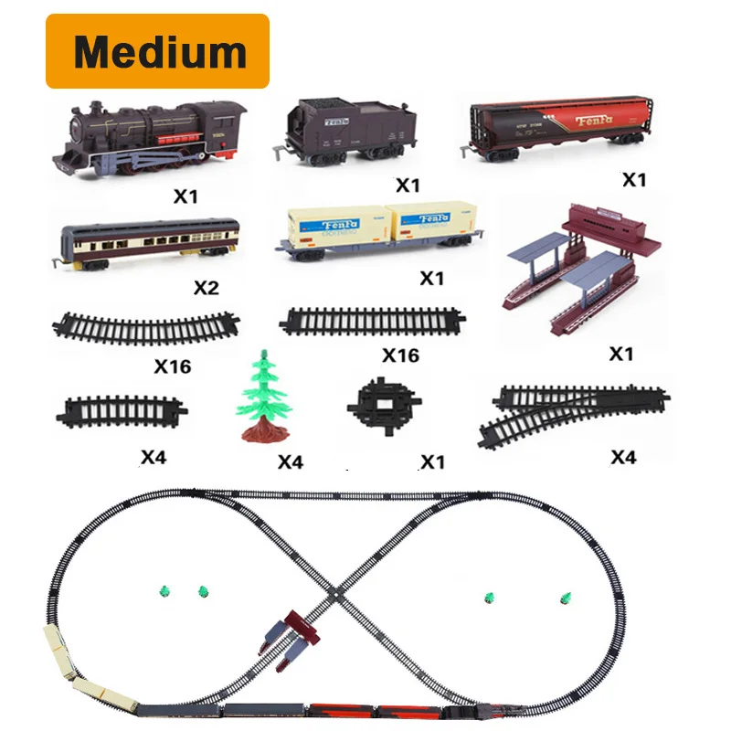 Электрический игрушечный поезд рельсы детская железная дорога железнодорожные пути набор модели железной дороги набор поездов для детей Детские радиоуправляемые поезда игрушки модель