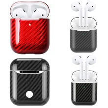 Чехол из углеродного волокна для Apple AirPods беспроводной зарядный чехол Bluetooth наушники крышка для AirPods 2 Air Углеродные аксессуары