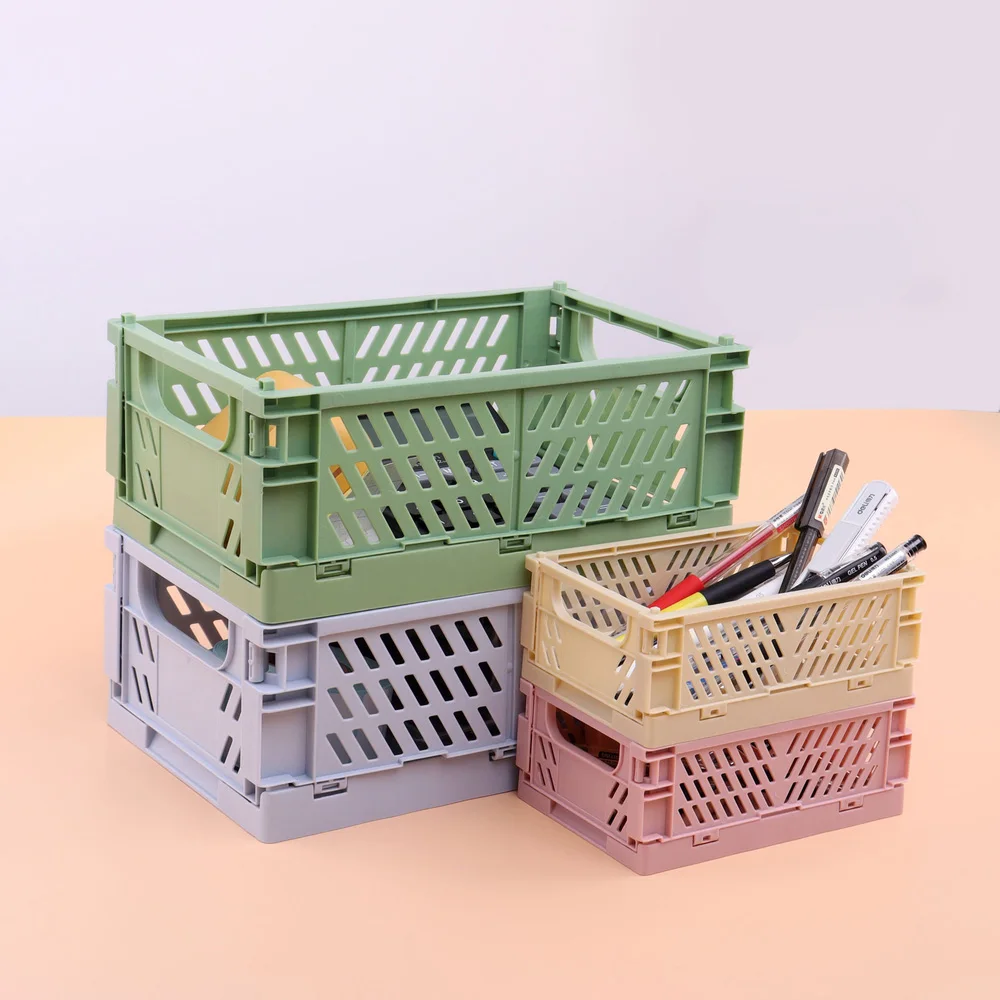 New Storage Basket Student Desktop Snack Box Plastic Cosmetic Household Kitchen Sorting Makeup | Дом и сад
