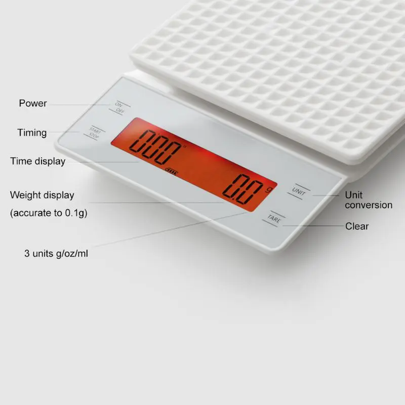 Кг/3 кг/0,1 г капельного Кофе весы с таймером электронные цифровые Кухня весы ЖК-дисплей весы qyh