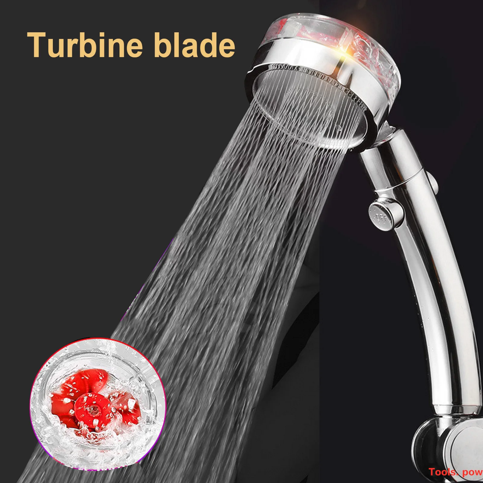 2021 New Shower Head With Small Fan 360 Degrees Rotating High Pressure