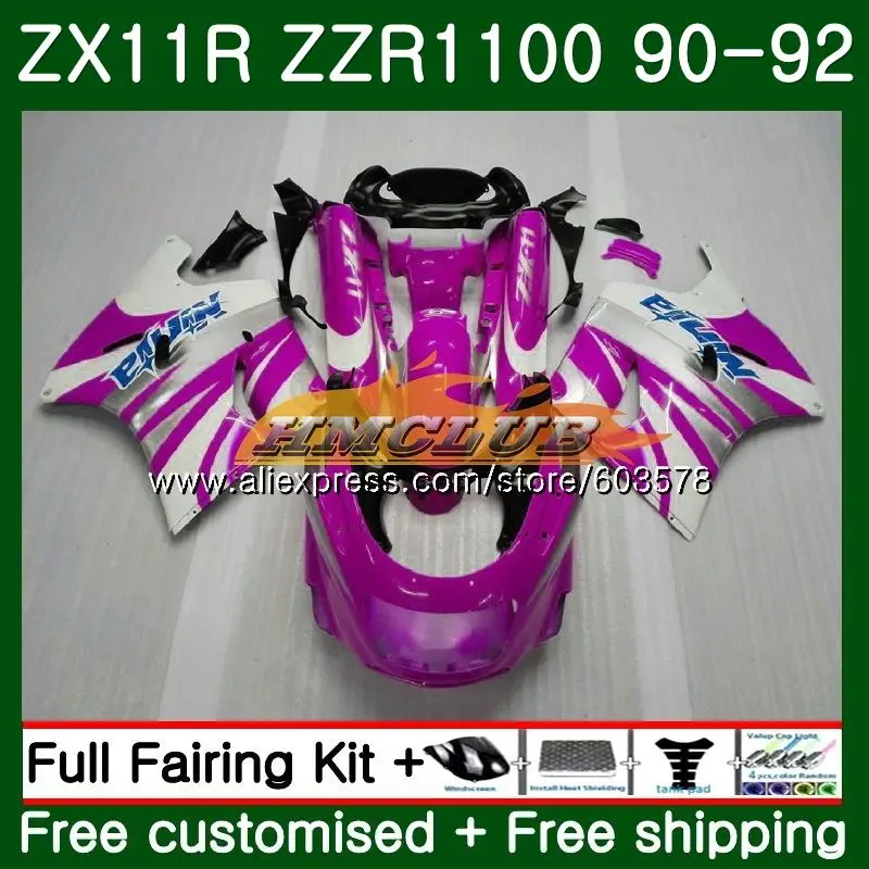 Средства ухода за кожей для KAWASAKI NINJA ZX-11R ZZR 1100 ZX 11R 1990 1991 1992 28CL. 68 ZZR1100 ZX11 ZX-11 R ZX-11R 90 91 92 топ розовый обтекатель