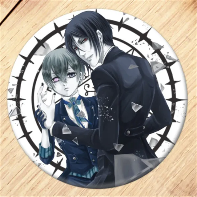 Anime Black Butler Brooch Pin Cosplay Badge Accessories For Clothes Backpack Decoration Children's gift B003 2