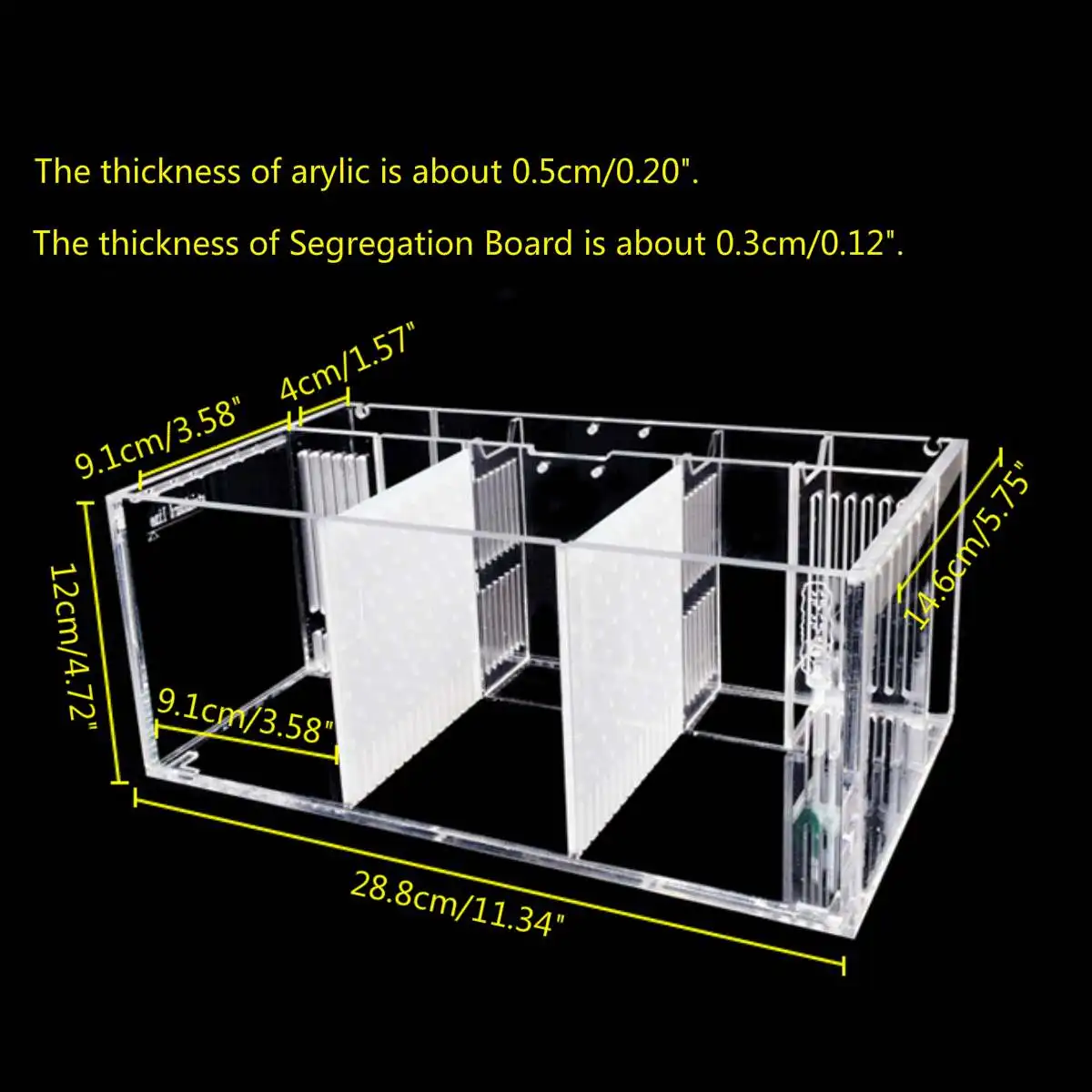 

Hot New 3/4 Grids Acrylic Bettas Cylinder Isolated Fish Tank Tilted Water Pump Breeding Cylinder Baby Betta Tank Guppy Breeding