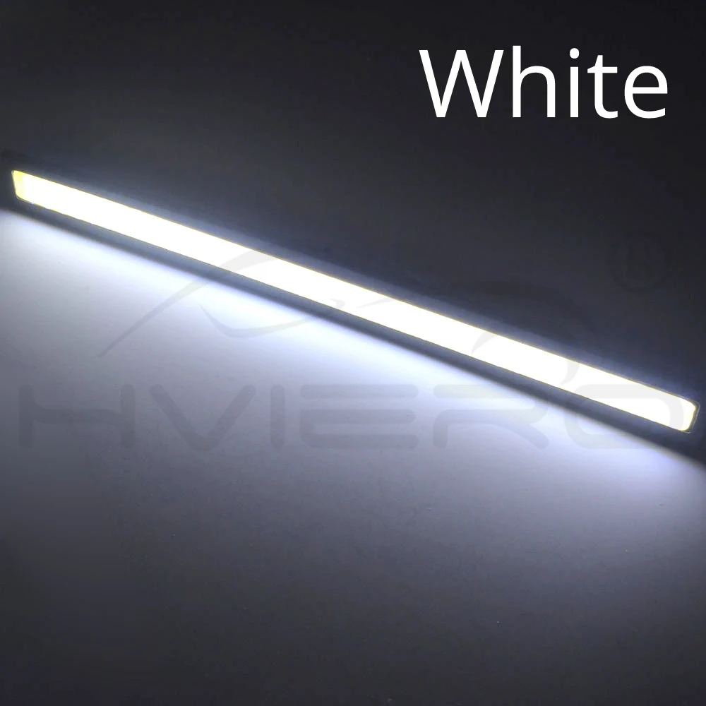 Hviero 1Pcs 17cm Car DRL COB Driving Fog lamp Double Row76Leds Daytime Running lights Auto Waterproof update Ultra Bright LED DC 12V