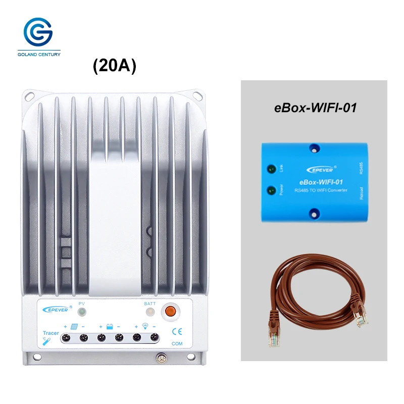 

EPever Tracer 2215BN 20A 12V 24V MPPT Solar Battery Charge Controller MT50 WIFI Bluetooth PC port Use For Solar Panel System