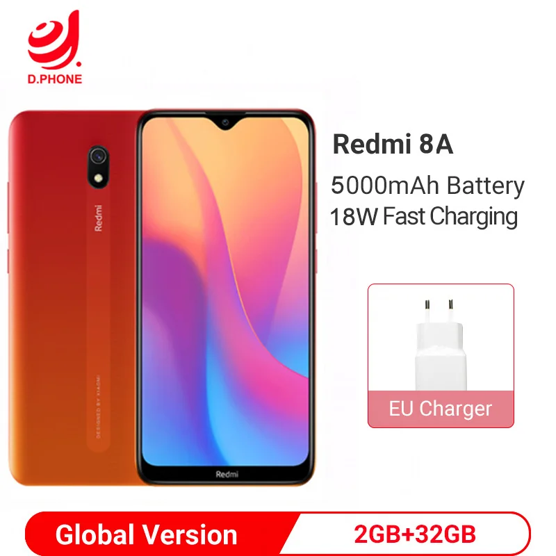  Global Version Xiaomi Redmi 8A 2GB RAM 32GB ROM 5000mAh Battery Smartphone Snapdragon 439 Octa Core