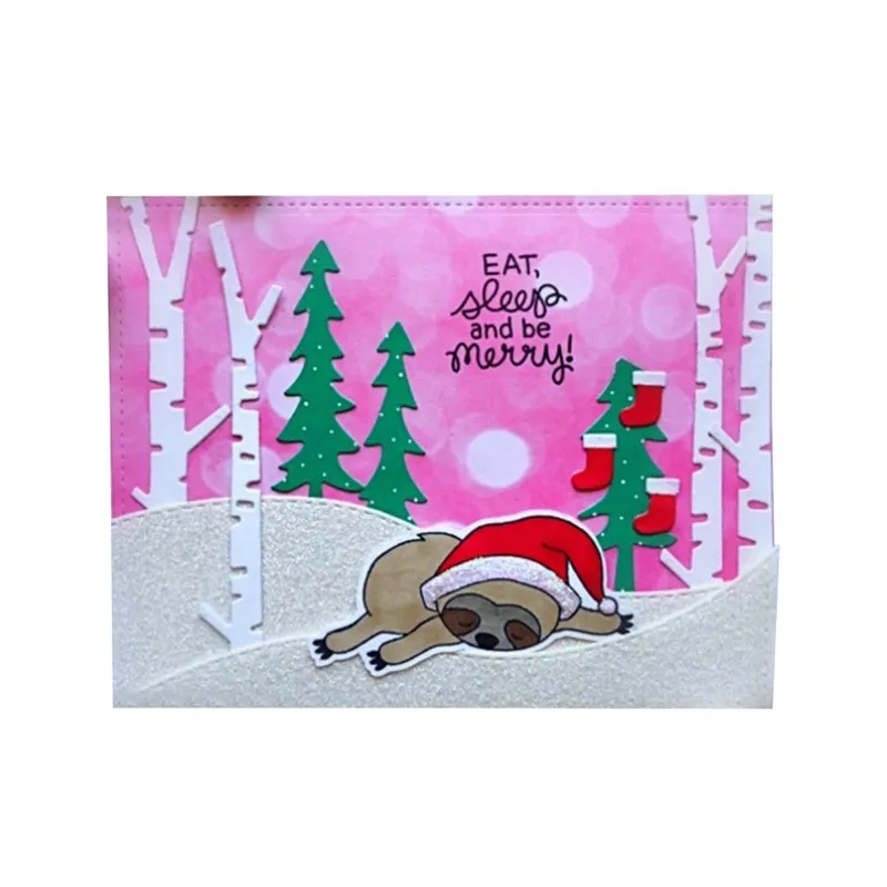 

YaMinSanNiO Tree Metal Cutting Dies Christmas New 2019 for Scrapbooking Card Making Album Embossing Stencil Paper Craft Die cut
