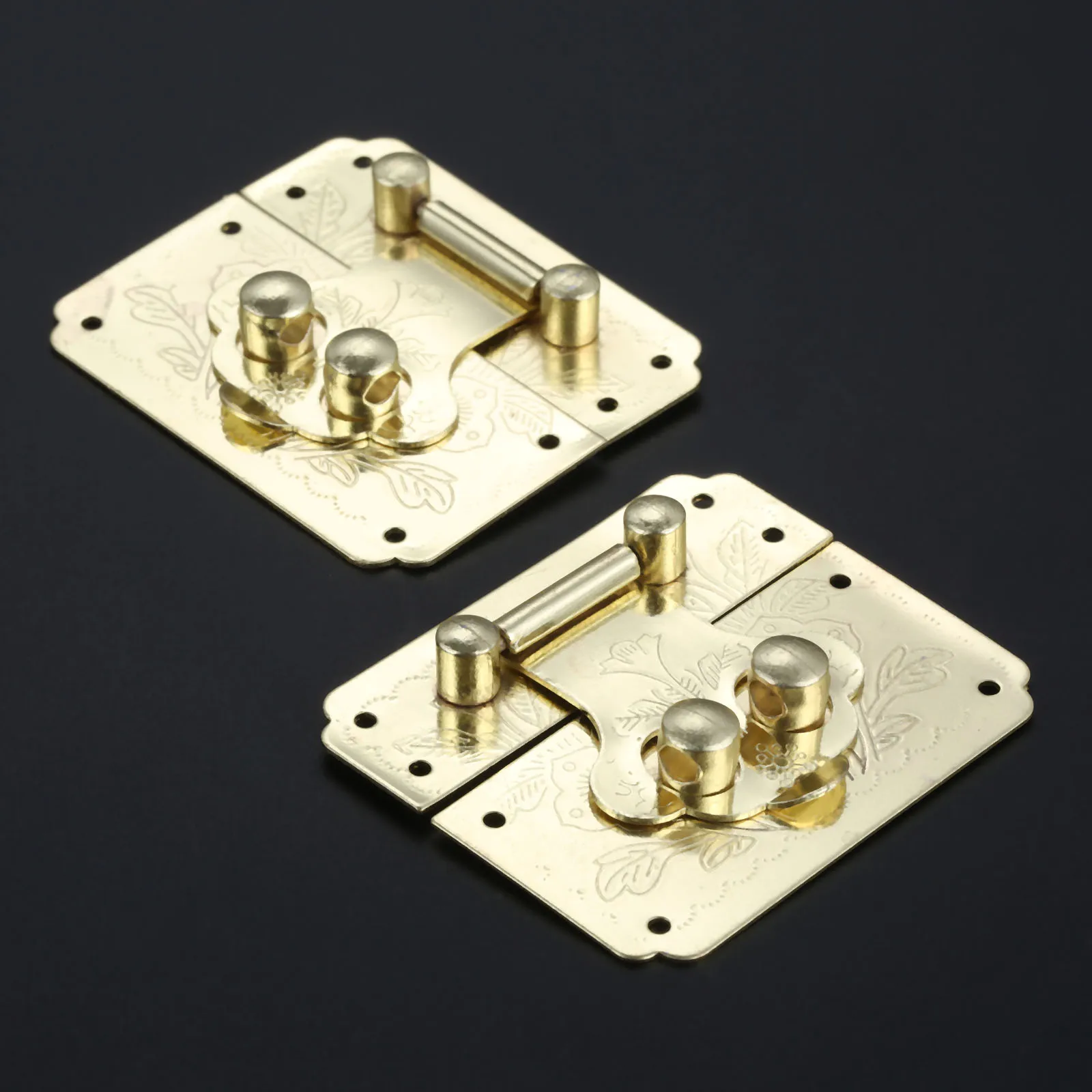 Vintage Furniture Clasp Buckle Lock Box Hasp Lock Catch Latches for Jewelry Box Suitcase Furniture Hardware 53*45mm with Screws