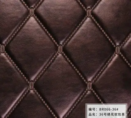 Высококачественная вышитая мягкая кожаная ткань с губкой Pu Цветочный из кожезаменителя для стульев обивка на диван кровать Текстиль - Цвет: 36