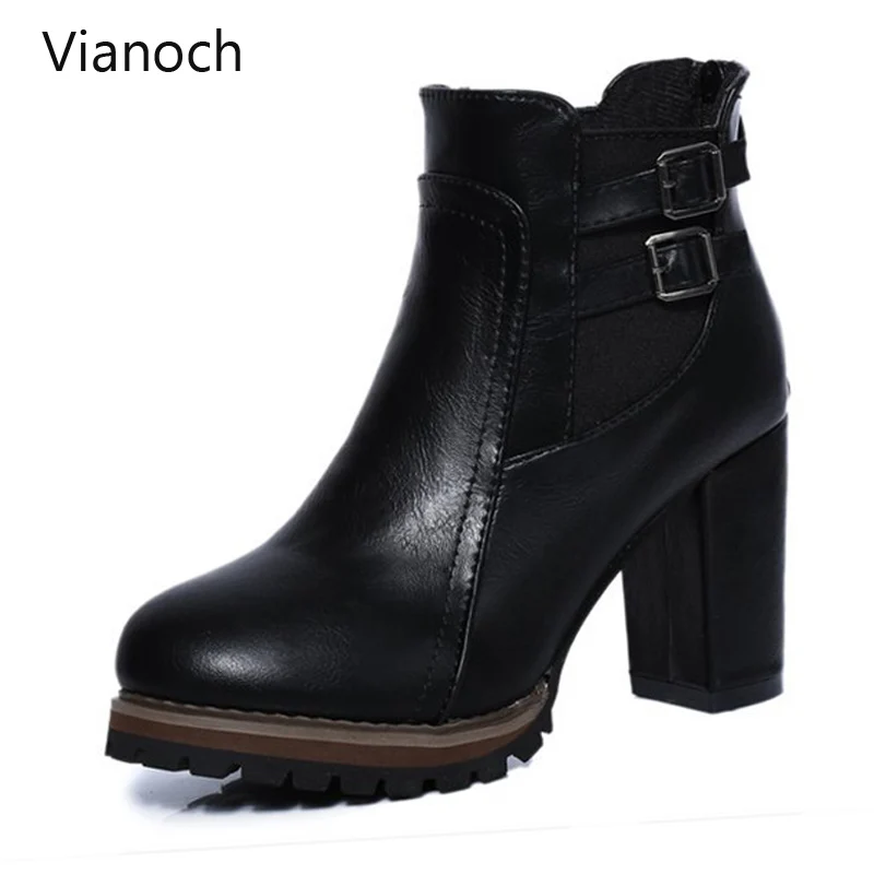 

Fashion New Women Ankle Boots Autumn High Heels Platform Pumps Shoes Woman Size 40 41 42 43 wo19070