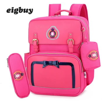 

Children School Bags 2019 New Princess Bowknot Orthopedic Backpack Girls Satchel Bag Waterproof Schoolbag Kindergarten Mochila