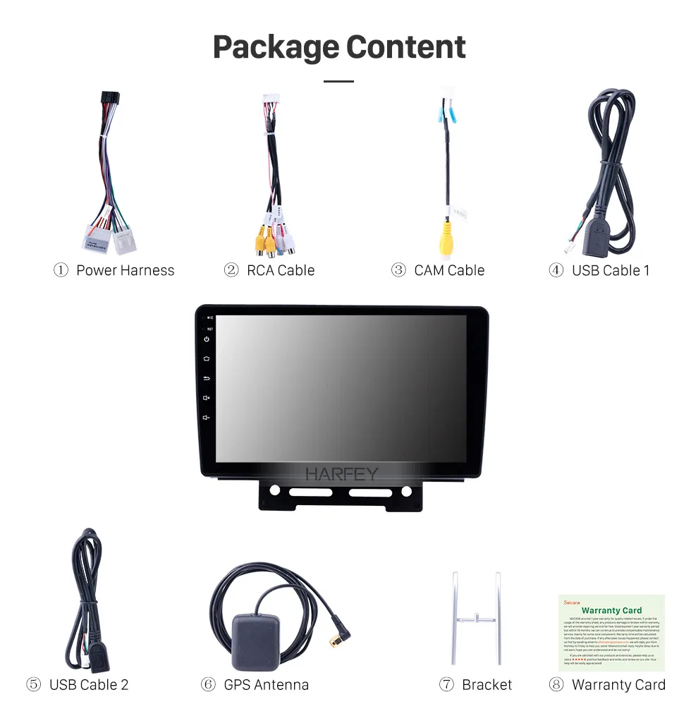 Discount Harfey GPS Navigation Car Stereo for 2012 2013 2014 Geely Emgrand EC7 Android 8.1 3G WiFi AM FM Radio USB AUX support 1080P DVR 17