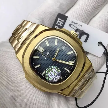 

U1 Yellow gold Patek- Philippe- New Luxury Men Automatic Mechanical Watches Drive Ceramic Bezel Crystal Sapphire Sport AAA Watch