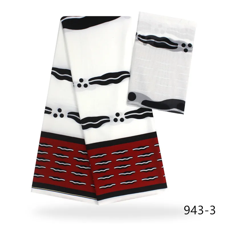 Натуральная шелковая ткань Африканская шелковая восковая шелковая шифоновая ткань 2+ 4 ярдов африканская ткань Дубай кружевная африканская восковая ткань для patchwork ворка 943