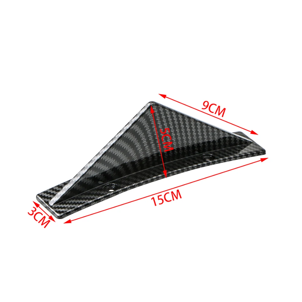 Car Rear Bumper Lip Diffuser Triangle Shark Fin Separator Decorative Kit 4PCS